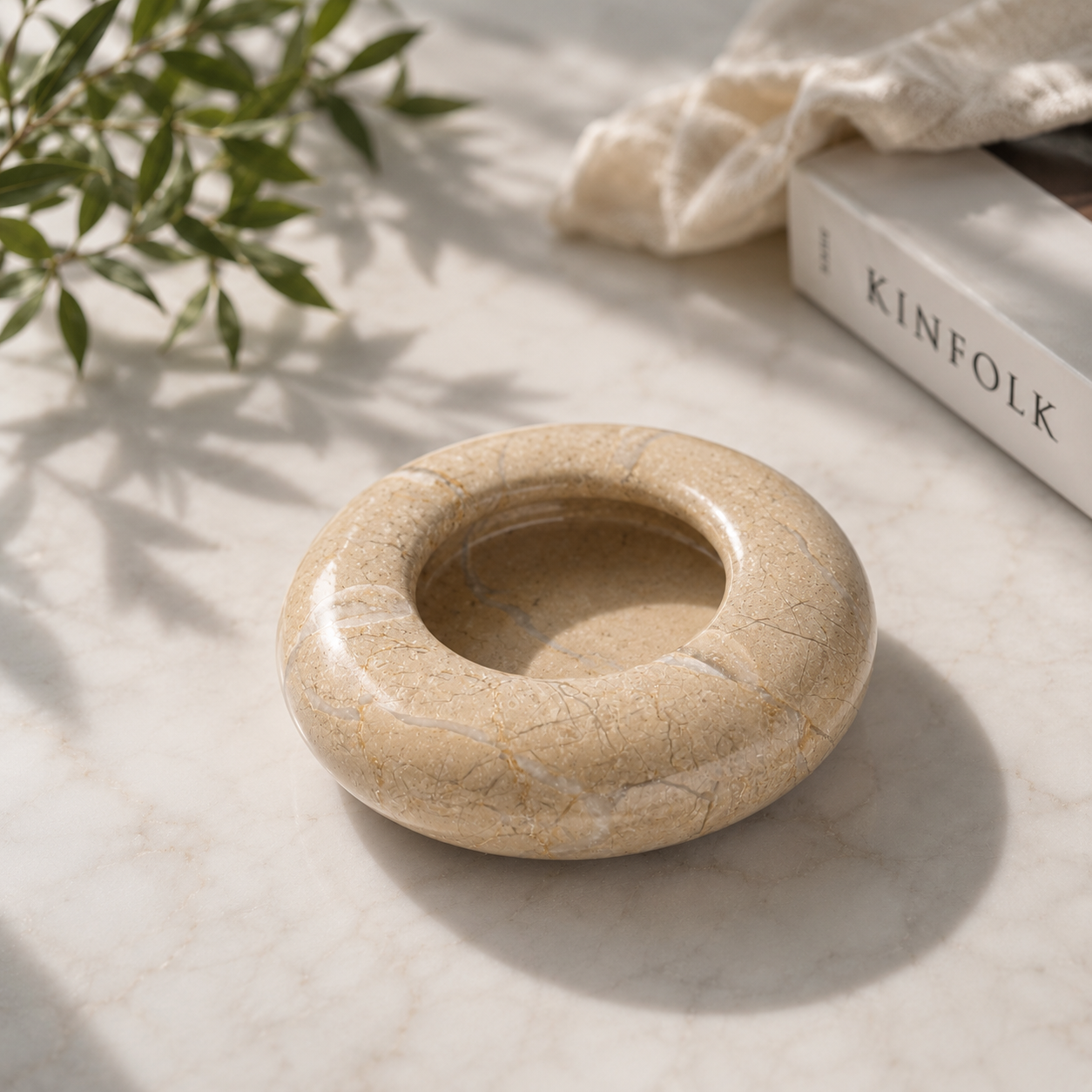 Handcrafted Marble Ashtray – Premium Natural Stone Ash Holder for Home, Office & Outdoor Use