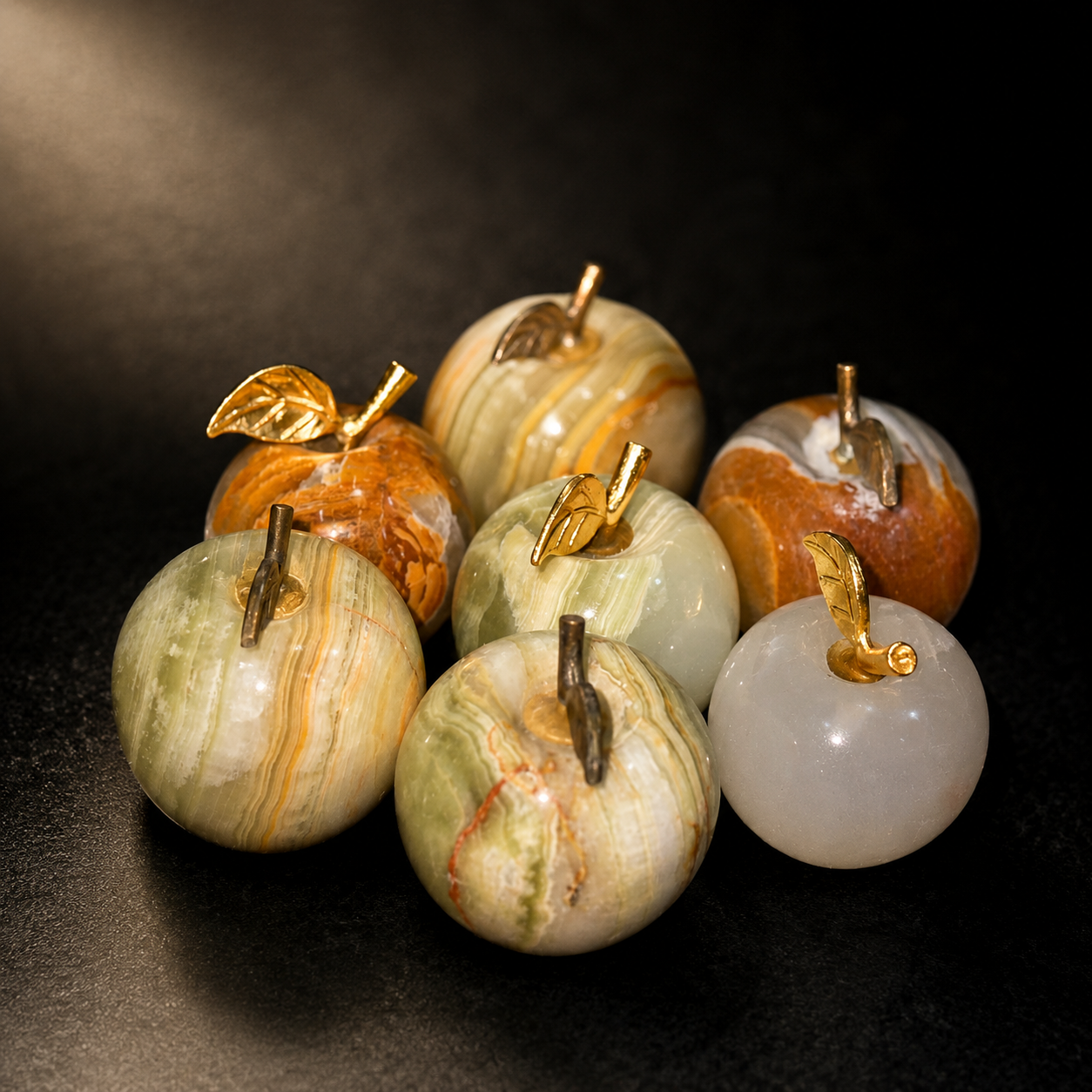 Elegant Marble Apple Decoration piece 8 Pcs
