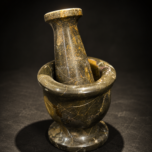 Premium Marble Mortar & Pestle Set – Heavy Duty Stone Grinder for Kitchen & Herbs