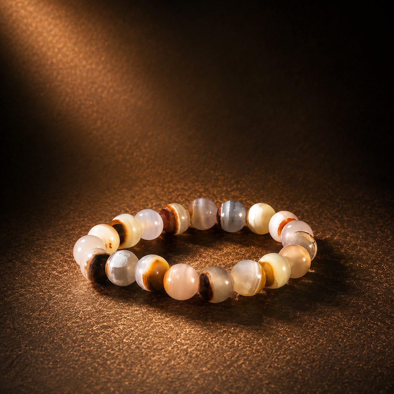 Luxury Natural Onyx Stone Bead Bracelet | Handmade Elastic Crystal Bracelet for Men & Women | Premium Gemstone Jewelry  Elegant. Natural. Timeless.